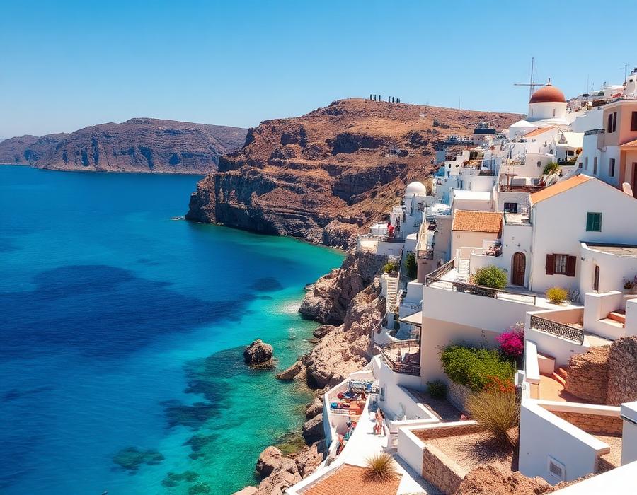 Greek islands — whitewashed architecture above the Aegean